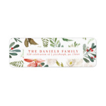 Aquarelle Hiver Floral Garland
