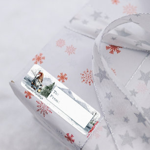 Aquarelle hiver Gnome de Noël