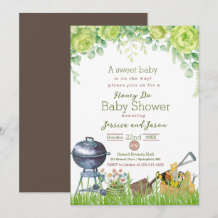 Aquarelle Honey Do Baby shower Invitation