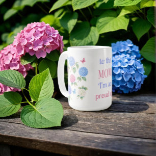 Aquarelle Hydrangea Mug - Pour la maman, je suis s