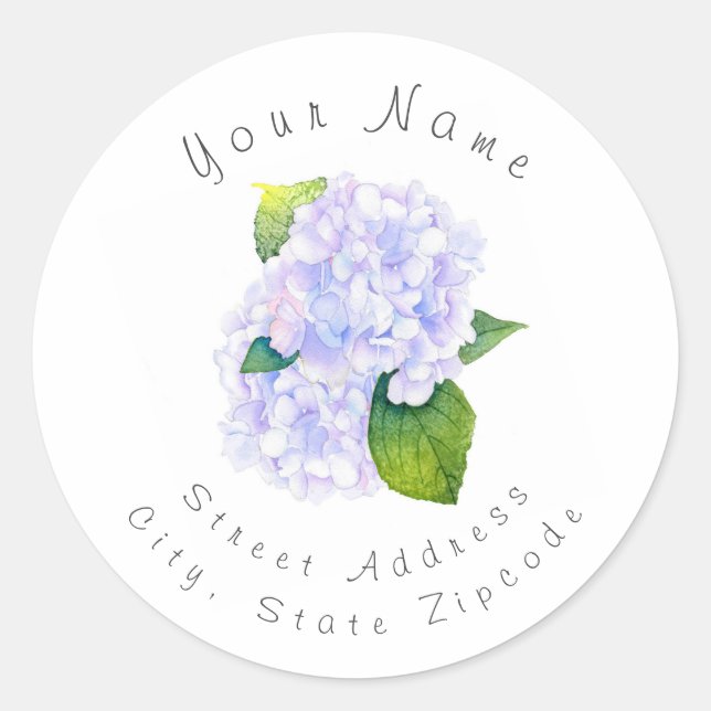 Aquarelle Hydrangeas étiquettes (Devant)