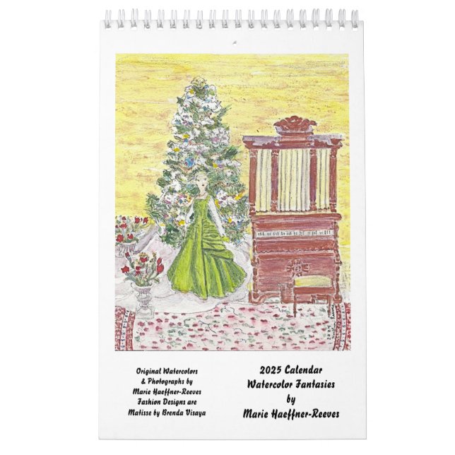 Aquarelle Imaginaires de mode par Calendrier MHHR  (Protection)