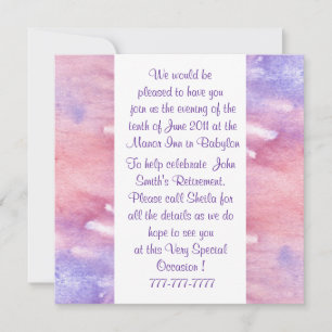 Aquarelle Invitation à toutes les occasions