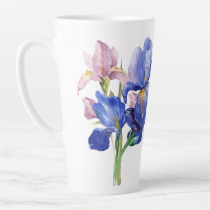 Aquarelle Iris Latte Mug