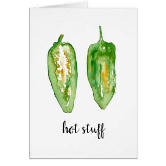 Aquarelle Jalapeño Imprimer la carte de voeux