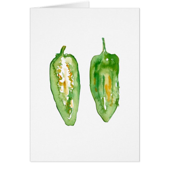Aquarelle Jalapeño Imprimer la carte de voeux (Devant)