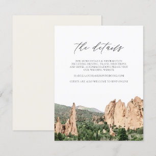 Aquarelle Jardin des Dieux Mariage Détails Carte