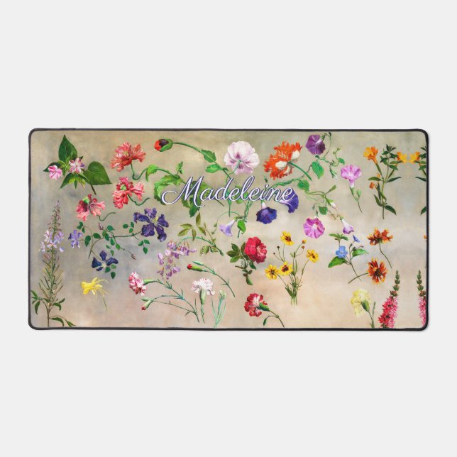 Aquarelle Jardin Fleur sauvage Nom personnalisé (Recto)