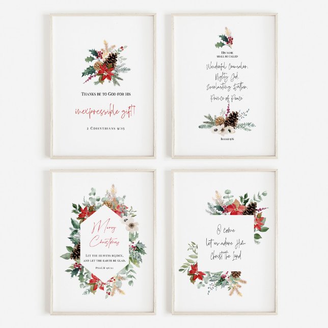 Aquarelle jeu de verset de la bible de Noël 4 (Créateur téléchargé)