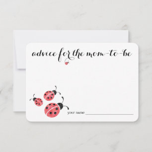 Aquarelle Ladybug Conseils pour la carte Baby show