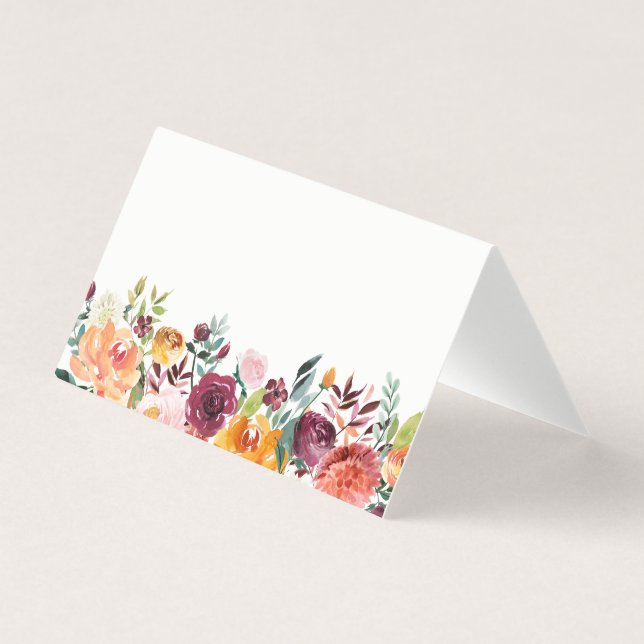 Aquarelle L'automne fleurit Floral Mariage (Front)