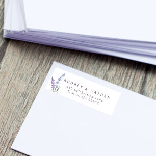 Aquarelle Lavande Florale Adresse de retour