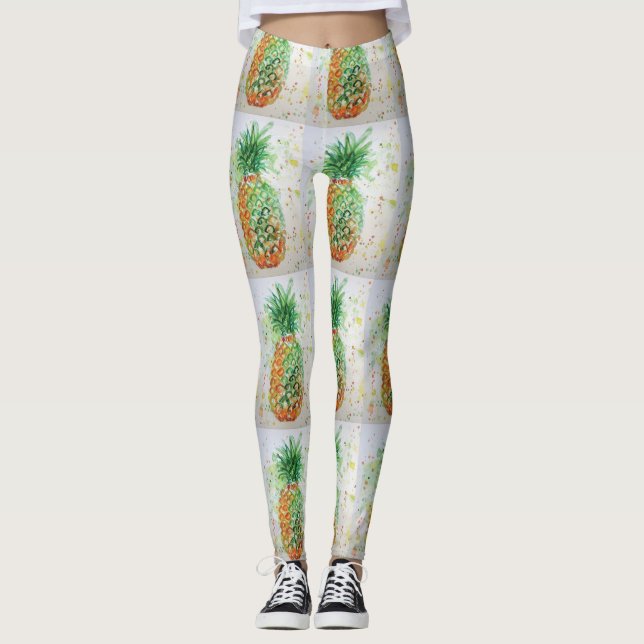 Aquarelle Leggings ananas (Devant)