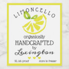 Aquarelle Limoncello Étiquette Pour Une Bouteille