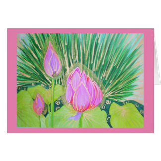 Aquarelle Lotus avec des accents d'or