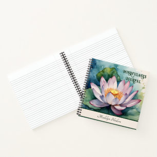 Aquarelle Lotus rose Fleur Mindfult Journal