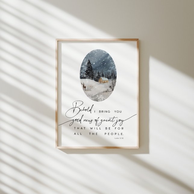 Aquarelle Luke 2:10 affiche de Noël (Créateur téléchargé)