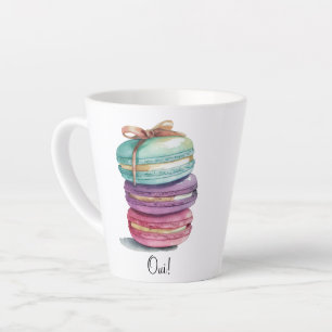 Aquarelle Macaron Oui ! Tasse latte