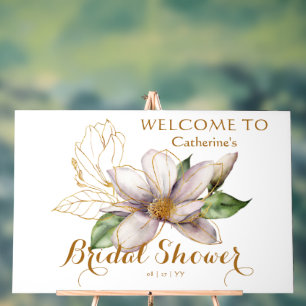 Aquarelle Magnolia Fête des mariées florale violet