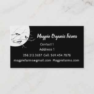 Aquarelle Magpie Carte de visite des fermes biolog