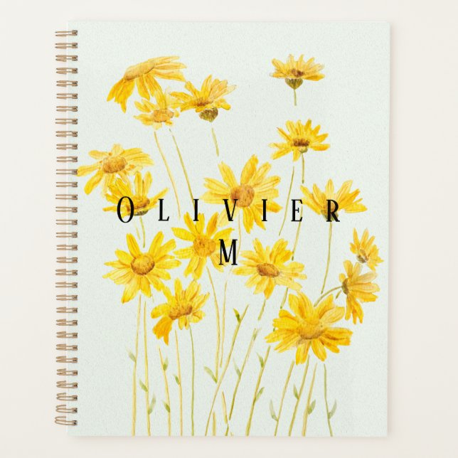 aquarelle marguerite jaune (Devant)
