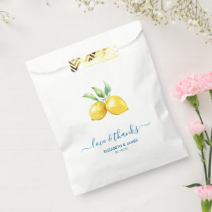 Aquarelle Mariage citron Favoriser Sacs