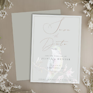 Aquarelle Mariage de colibri Enregistrer la carte