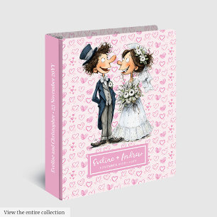 Aquarelle mariée ceinture Classeur Mariage cadeau 