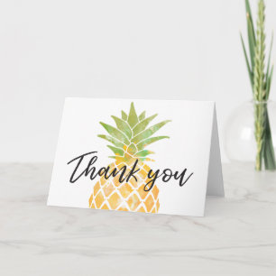 Aquarelle Merci Ananas Tropical