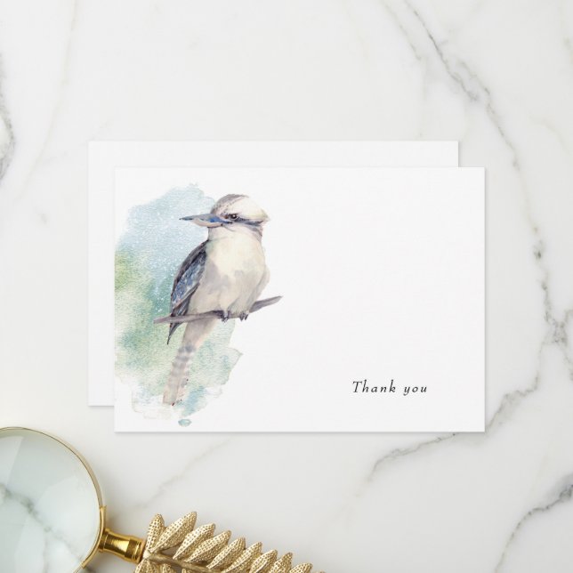 Aquarelle Merci de mémoire d'amour pour les oiseau (Devant/Arrière en situation)