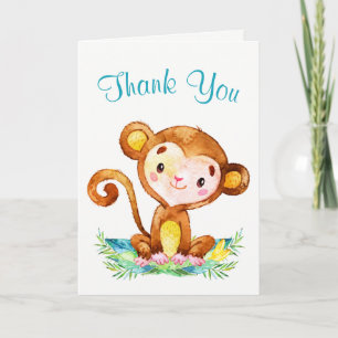 Aquarelle Merci de singe