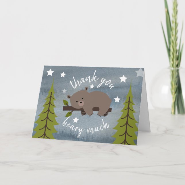 Aquarelle Merci Ours Sleepy Stars (Devant)