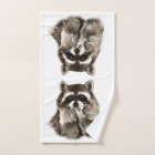 Aquarelle mignon Raccoon souffler Baisers Amusants