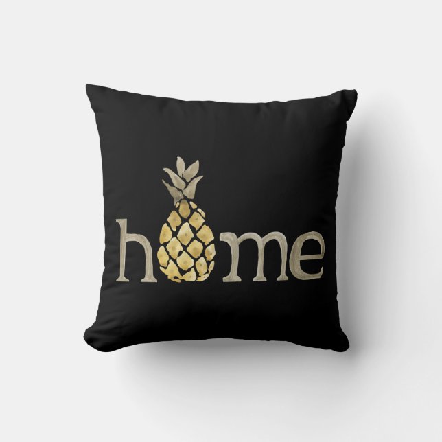 Aquarelle mignonne Ananas Pays Jeter Oreiller (Recto)