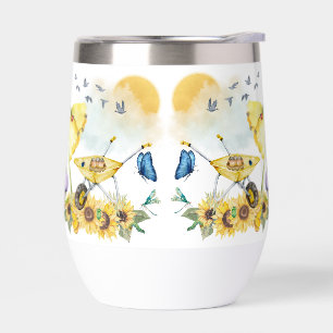 Aquarelle mignonne Cottagecore Jaune sur blanc  