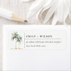 Aquarelle minimale Palm Trees Adresse tropicale