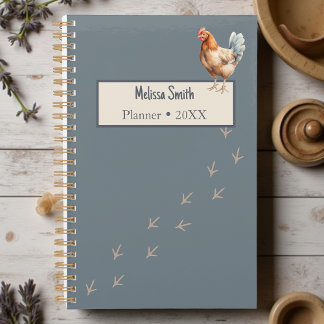 Aquarelle minimaliste Barnyard poulet