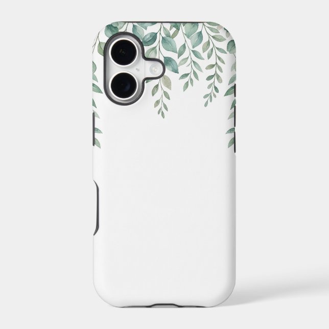 Aquarelle minimaliste Eucalyptus en cascade Monogr (Verso)