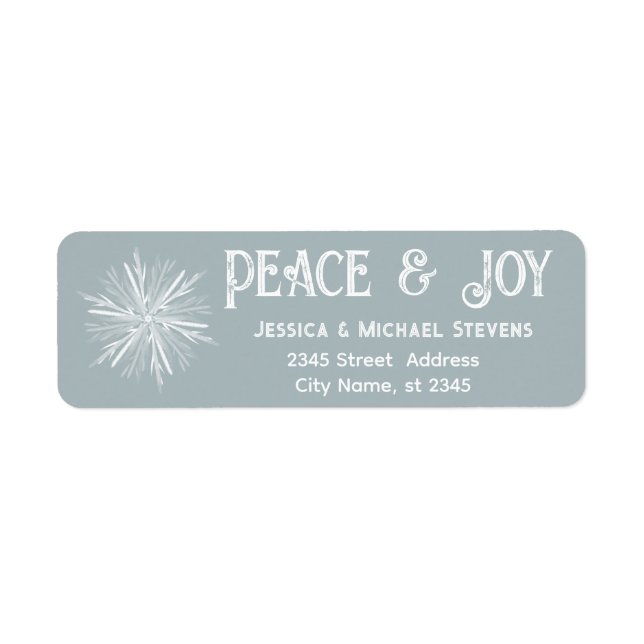 Aquarelle minimaliste Flacon de neige paix et joie (Devant)