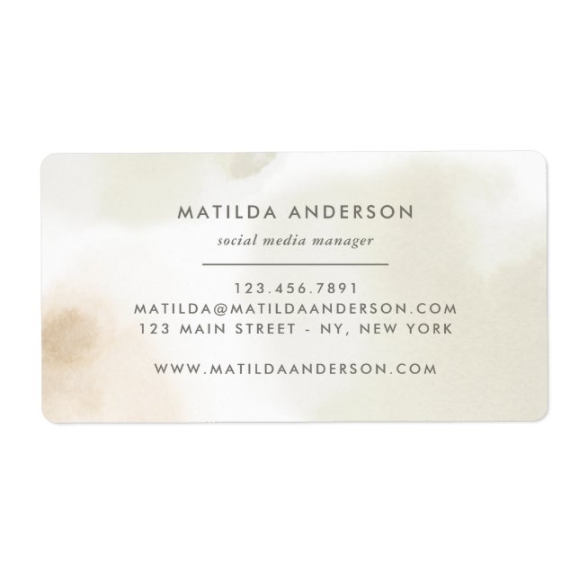 Aquarelle minimum abstrait naturel élégant simple (Devant)