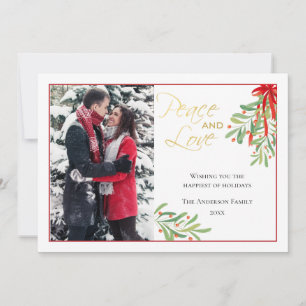 Aquarelle Mistletoe   Carte photo de vacances