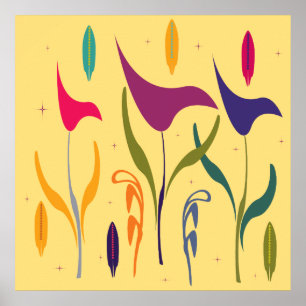 Aquarelle moderne Abstraite Calla Lily Impression