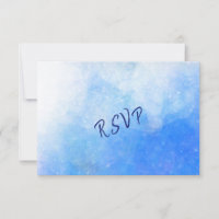 Aquarelle moderne Bleu Blanc Mariage grec RSVP