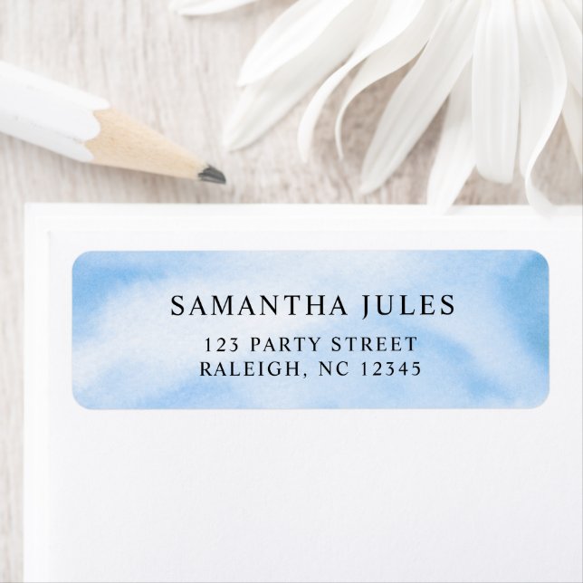 Aquarelle moderne Blue Cloud Neuf Baby shower (En situation)