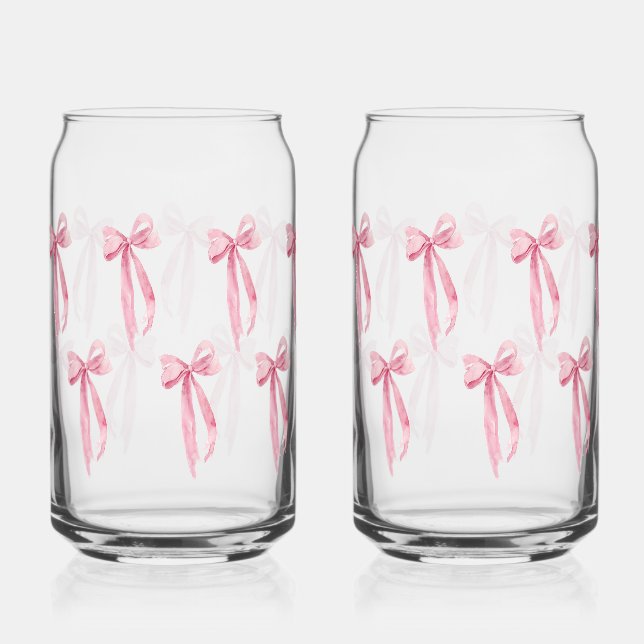 Aquarelle moderne Blush rose Bow Ribbon (Recto)