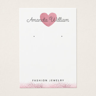 Aquarelle moderne Boucles d'oreille rose Coeur Car