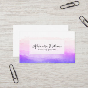 Aquarelle moderne Carte de visite violet