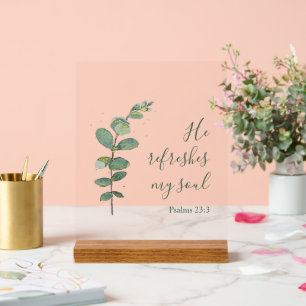 Aquarelle moderne d'origine Bible Verse Décor d'or
