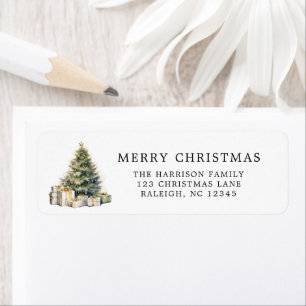 Aquarelle moderne élégant Joyeux sapin de Noël