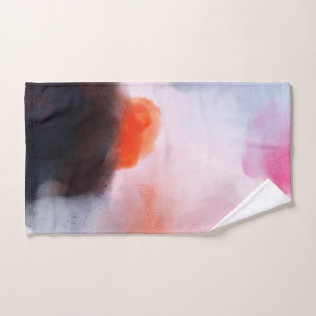 Aquarelle moderne foncée Abstraite (Serviette à main)